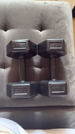 7.5 LB Hex Dumbbells Pair