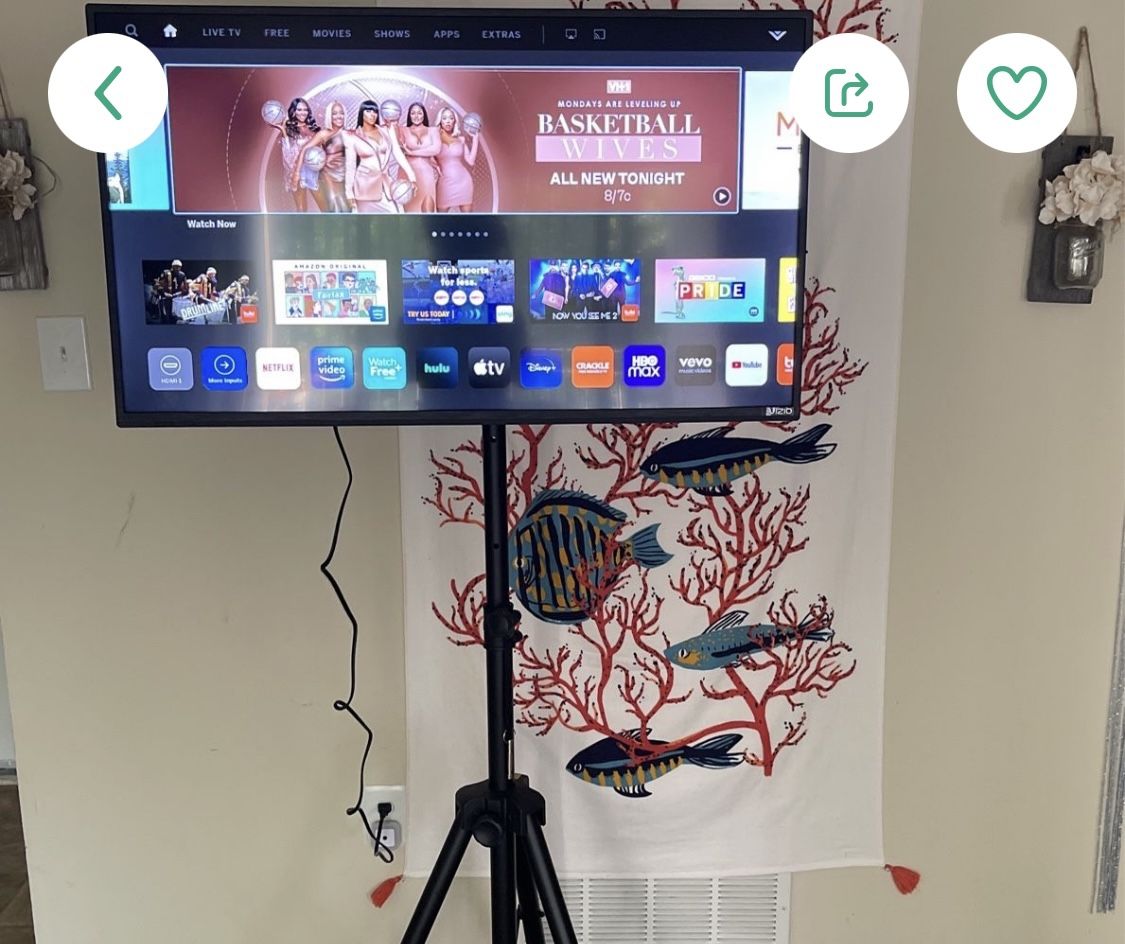 VIZIO 40 Inch SMART TV Class D Series TV With Tripod Stand