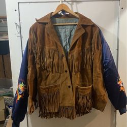 1970 Vintage Suede Jo-Kay Western Fringe Jacket