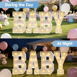 Light-Up “BABY” Marquee Sign – New in Box