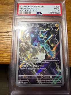 PSA MINT 9 Thundurus SVP EN #209 Black Bolt ETB