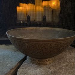 antique middle eastern arabic bowl persian copper bowl engraved patterns