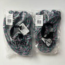 2 Horse rope halters green/purple