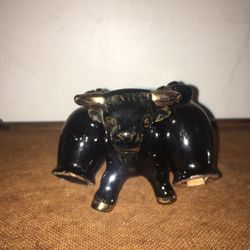 Vintage Bulls Carrying Salt And Pepper Shakers