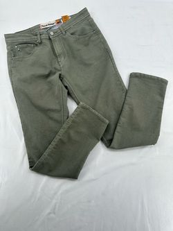 Tailor Vintage Canaan Slim Fit Olive Green Stretch Pants Men 34x32