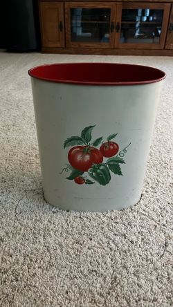 Vintage Metal Trash Can  - Made  Of Honor