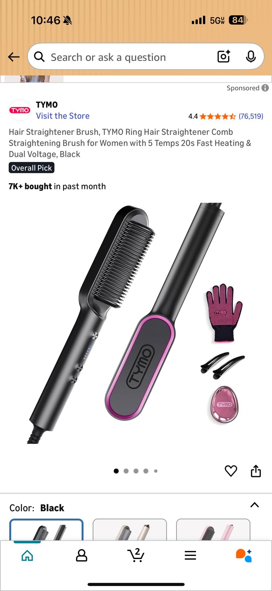 Tymo Hair Straightening Brush