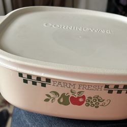 Vintage Corning Ware “ Farm Fresh “ 1 liter casserole with lid A-2-B 2L USA