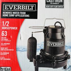 💧 Everbilt HDS50 1/2 HP Cast Iron Submersible Sump Pump – Heavy Duty! Brand New