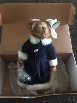 Bearington Collection Stuffed Teddy Bear- Sandra- New in Box