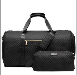 New 2 Piece Coolife Garment Bag Carry On Convertible Travel Duffel With Shoe Pouch & Toiletries Bag