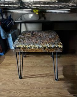 Sequin Ottoman Stool with Hairpin Legs $20 each
