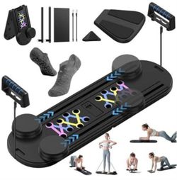 Esne- Foldable Pilates Reformer Set 7-in-1 Pilates Board with Thickened Resistance