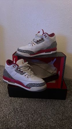 Jordan 3 cardinal red 6.5