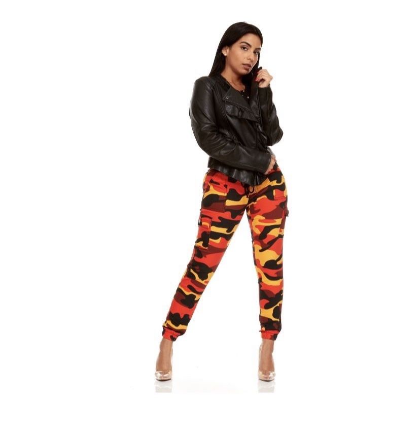 Women's Juniors Jogger Pants Costume Camo Camouflage Denim Jeans Versatile Collection Stretch Sculpting