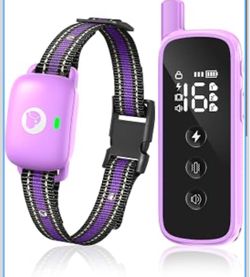 Shock Collar for Dogs 2600FT,Dog Training Collar with Remote Purple Beep/Vibration/Shock, Security Lock, Rechargeable e Collar, IPX8 Waterproof, Shock