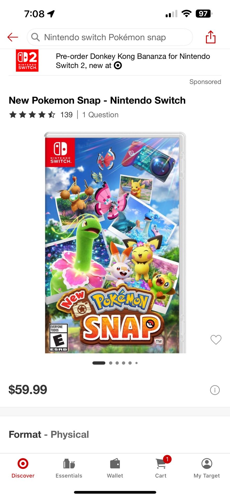 Nintendo Switch Pokémon Snap Game