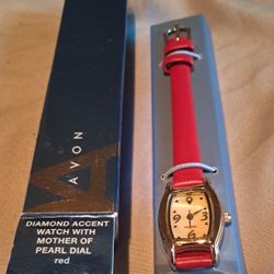 NEW Red & Mother of Pearl Watch!