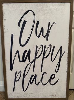 Picture with wood frame