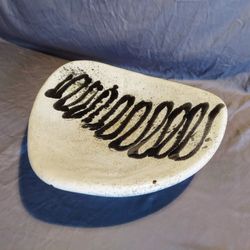 Large Handcrafted Stoneware Art Pottery Platter Tray Bowl