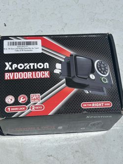 RV Door Lock Keyless Entry Remote Control & Mechanical, Backlit Keypad Camper Door Latch Handle, 100% Metal Zinc Alloy Camper Door Lock Kit for Camper
