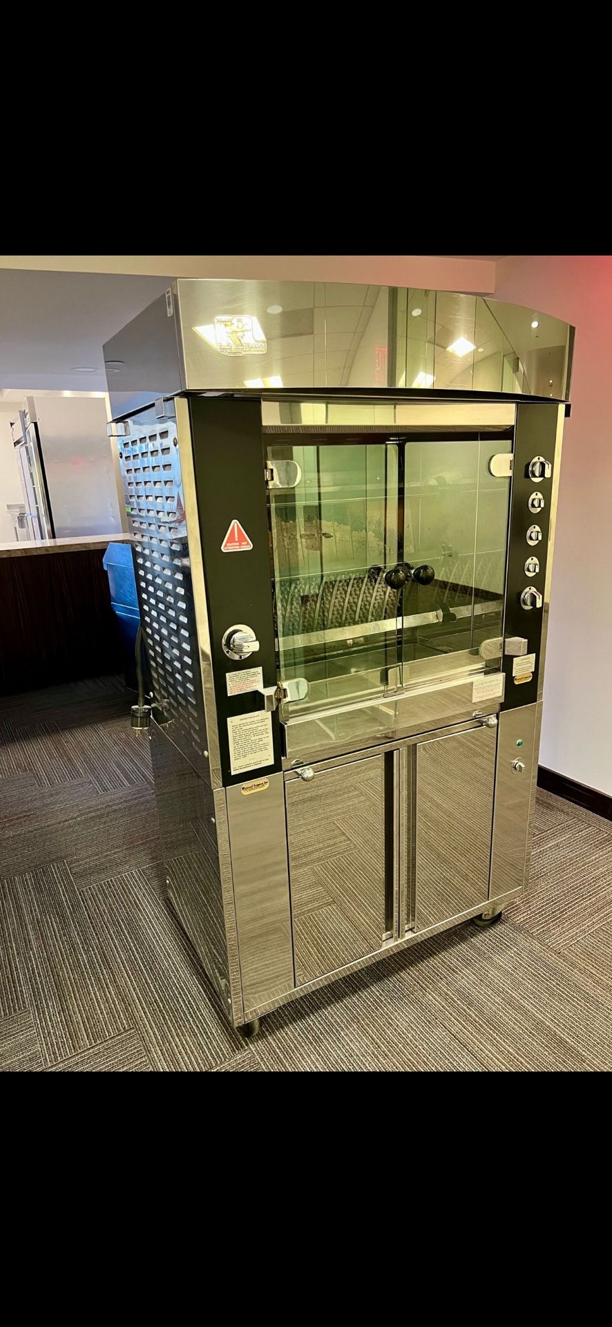 Rotisol France Inc. Stainless Steel Natural Gas Split Commercial Rotisserie