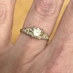 0.65ct Round Diamond Engagement Ring – 14k White Gold – Appraised