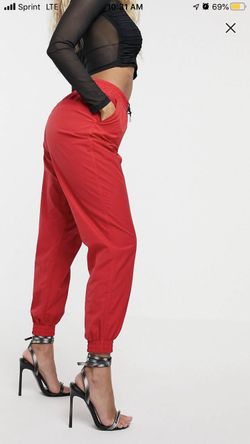 ASOS jogger pants in red. Like new. US 4