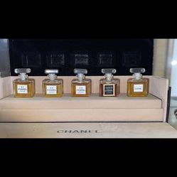 5 Pc Set of Chanel Fragrance Wardrobe: No.5, Coco Mademoiselle, Allure, No.19, Coco
