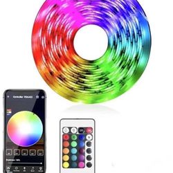 Bluetooth Smart WiFi LED Strip Lights Compatible with 32.8FT （16.4ft * 2 Roll） Music Sync Color Changing Light Strip Kit, Wireless RGB LED Tape Lights