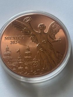 Mexico 2024 5 oz Libertad Copper Round  Copper Coin