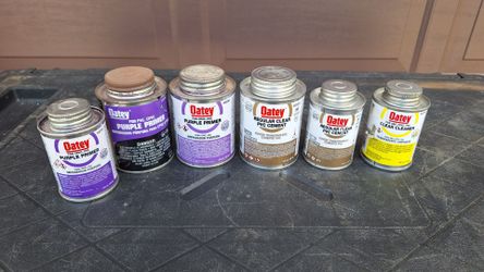 Oatey Purple Primer, Cement, and Cleaner for PVC