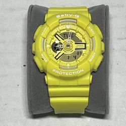 Casio BA110BC (5338) Yellow Analog/Digital Women's Watch New Battery