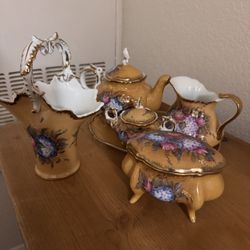 Tea Set + Floral & Jewelry Holder