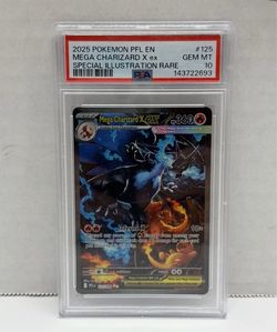 PSA 10 2025 Mega Charizard X ex #125 SIR
