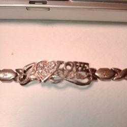 Sterling Silver Love You Bracelet 7.5 In.