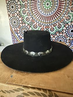 Charlie 1 Horse “High Desert” Black Wool Hat – Size Small – Like New