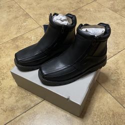 Bravo! DEAN Men's Winter Boots with Fur Lining and Double Zip, Black and Brown, Brown Size 9.5