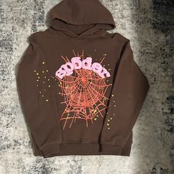 Brown Sp5der Hoodie