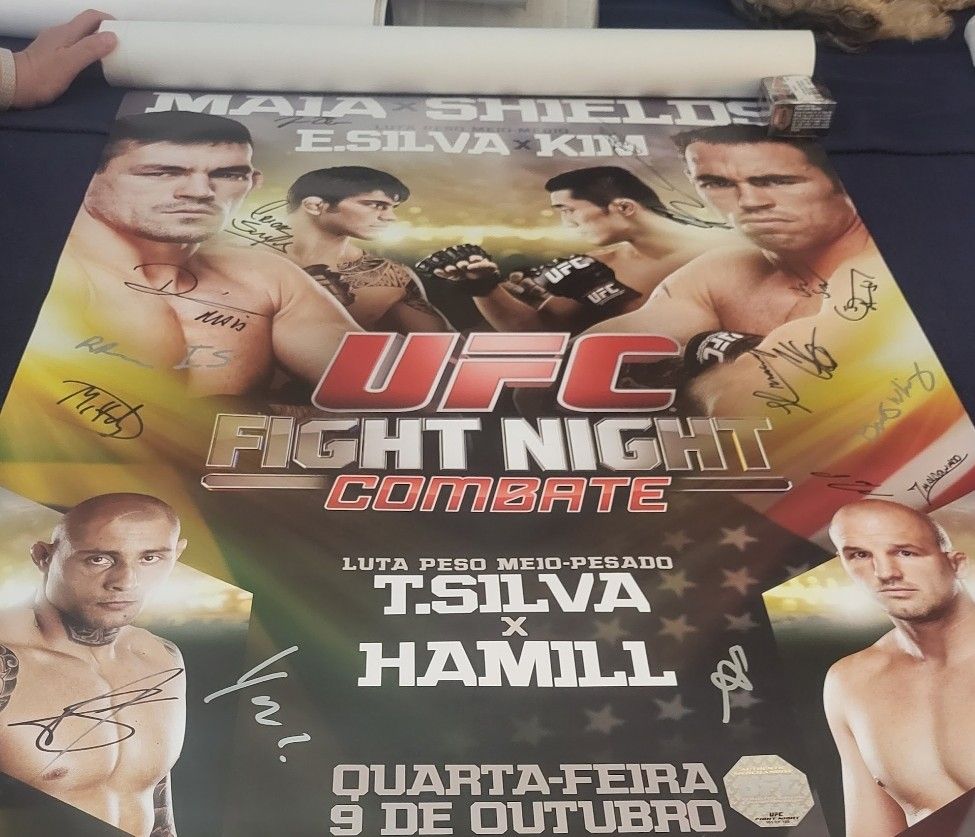 UFC Fight Night Maia Vs Shields Signed Poster