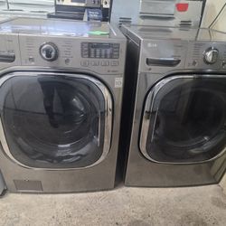Lg Front Load Washer And Dryer Electric Set With Steam In Both Warranty Financing True Snap If You Qualify 