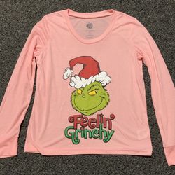Women’s small the grinch pink Christmas shirt 