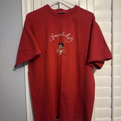 VTG RETRO LATE 90s 2000s  BOOTLEG BETTY BOOP SPECIAL LADY RED T SHIRT SIZE XL