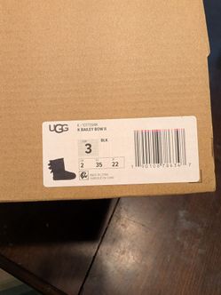 UGG Kids Bailey Bow II Boots Black Size 3