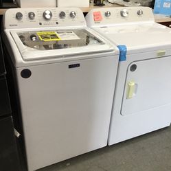 New Scratch And Dent Maytag Washer And Dryer Set. 1 Year Warranty 