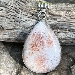 925 silver overlay scolefcite pendant