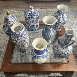 Blue And White Vases 