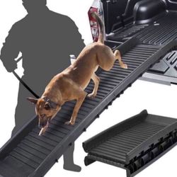 ZENYâ„¢ Bi-Fold Pet Ramp for Dog and Cat Ramp Great for Trunk Back Seat Ladder Step Car SUV