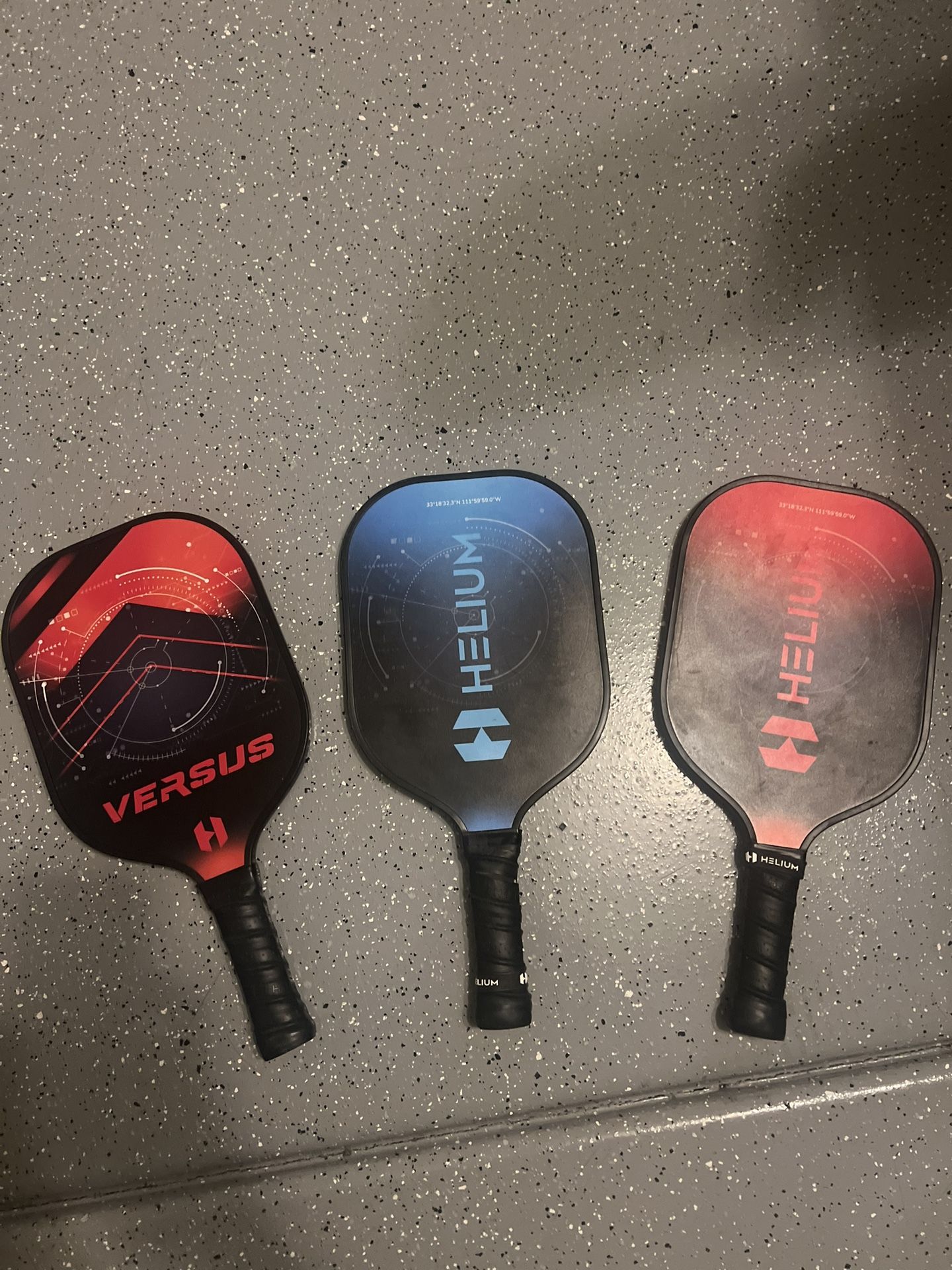 Three Pickle Ball Paddles 