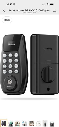 Create 100 Customizable User Codes and 4 One-Time Codes, 12-Month Battery, IP54, Easy Installation, BHMA Grade 3, Black